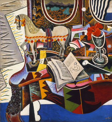 Joan_Miró,_1920,_Horse,_Pipe_and_Red_Flower,_oil_on_canvas,_82.6_x_74.9_cm,_Philadelphia_Museum_of_Art.jpg